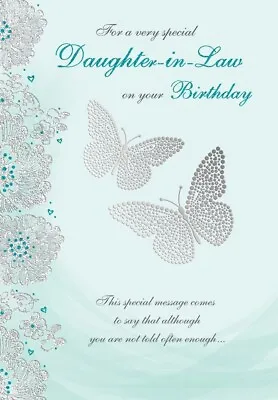 Daughter In Law Birthday Card Classic Design Loving Sentimental Verse • £3.89