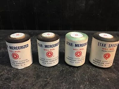 Vintage Crochet/tatting Cotton Thread Lot Star Special  1200 Yards X 4pc Lot • $13.49