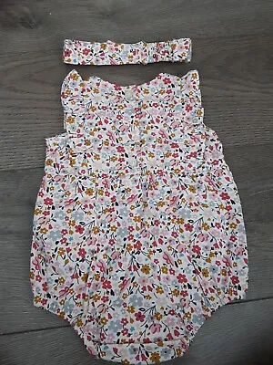 Matalan Baby Girls Age 0-3 Months Outfit With Headband  • £5.99