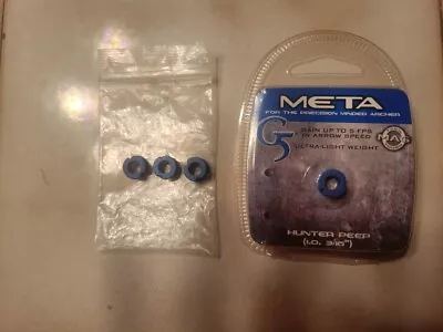 4- G5 Meta Hunter Peep Sights 3/16  Blue • $18.95