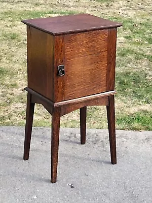 Antique Mission Oak Smoking Storage Tobacco Cabinet Stickley Era Arts & Crafts • $395