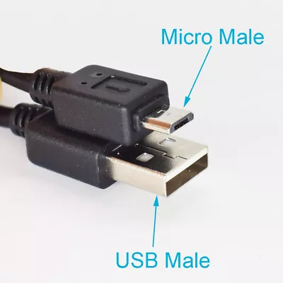 1pc Black 10cm USB 2.0 Type A Male To Micro B Male Adapter Converter Cable • $1.39