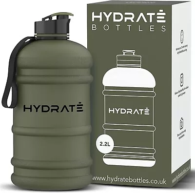 HYDRATE XL Jug 2.2 Litre Water Bottle - BPA Free Flip Cap Leak Proof Big Water • £18.59