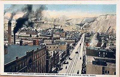 Butte Montana Park Street Scene Mining Industry Vintage Postcard C1910 • $11.66