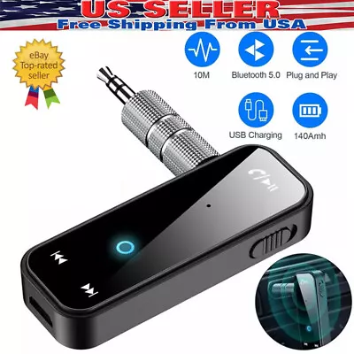 USB Wireless Bluetooth 5.0 Transmitter Receiver For Car Music Audio Aux Adapter • $7.99
