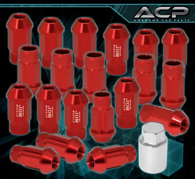 For Mitsubishi M12X1.5 Thread Aluminum Red Wheels Rim Extended Lug Nuts +Adapter • $18.99