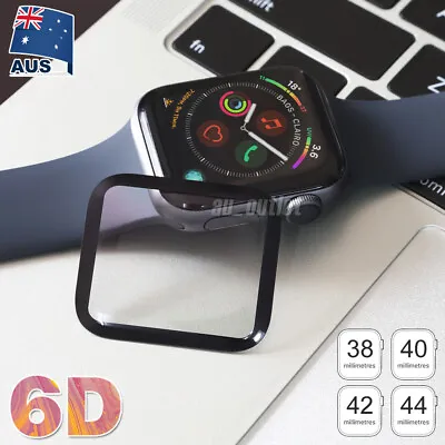 $5.95 • Buy For Apple Watch 6/5/4/3/2/SE 38/42/40/44mm Tempered Glass Full Screen Protector