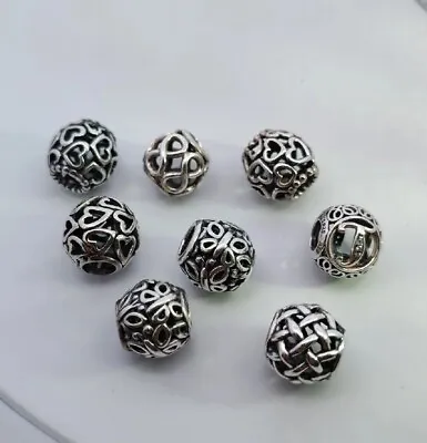 £40.06 • Buy Lot Of 8 Sterling Silver PANDORA Charms Beads All With Repeating Designs