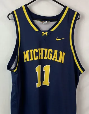 Vintage Michigan Wolverines Jersey Nike NCAA Basketball USA Mens XL 90s • $49.99