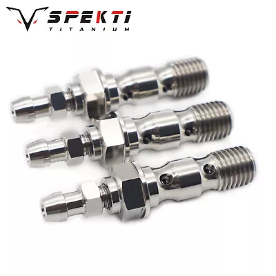 Spekti Double Titanium Banjo Bolt M10 With Bleed Nipple Kit For Ducati Caliper • $13.60