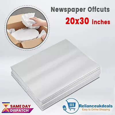 White Wrapping Packing Newspaper Offcuts Large 20 X 30  Sheets Chip Shop Paper • £6.42