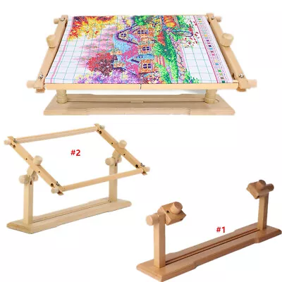 Adjustable Embroidery Stand Table Cross Stitch Holder Rack Craft Wooden Frame AU • $46.99