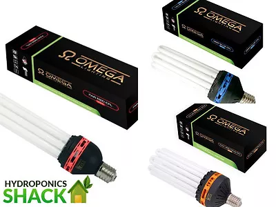 Omega CFL Hydroponics Lamp Bulb Dual Spectrum Red Blue 450w 300w 125w 200w E40  • £34.99