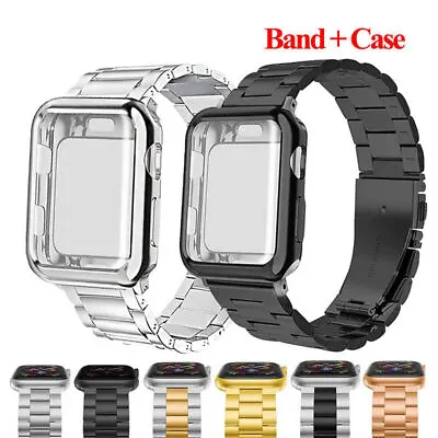 $12.99 • Buy Metal 41/45mm For Apple Watch Series 8 7 6 5 4 3 2 SE 40 IWatch Strap Band Case