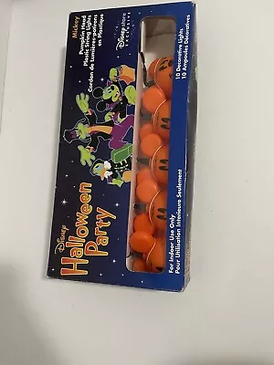 Vintage Disney Orange Halloween Mickey Mouse Pumpkin Head Lights • $35