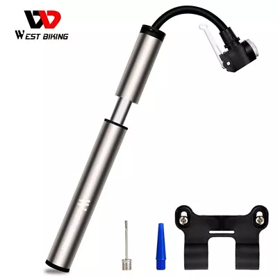 WEST BIKING Portable Bicycle Pump Cycling Tire Inflator Bike Hand Pump 120PSI • $12.57