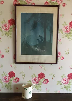 VINTAGE Margaret Tarrant THE PIXIE PATH Large ORIGINAL FAIRY PICTURE PRINT • £60