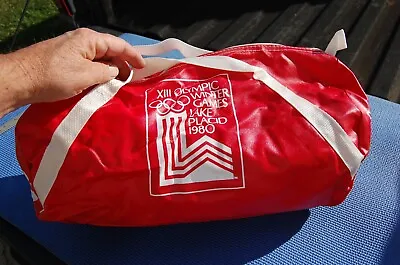 Coca Cola Vintage Red Duffle Gym Bag Lake Placid Olympics 1980 New Old Stock • £18.30