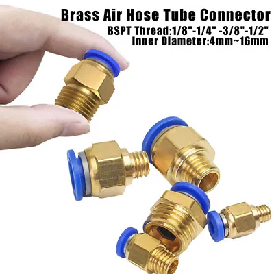 Male Stud Push In Fit Pneumatic Fittings For Air Water Hose Tube 4/6/8/10/~16 Mm • $214.25