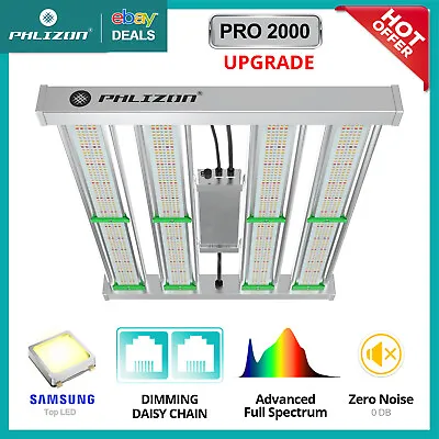 Phlizon PRO 2000 LED Grow Light Sunlike Full Spectrum Samsung Veg Flower Indoor • $229.67