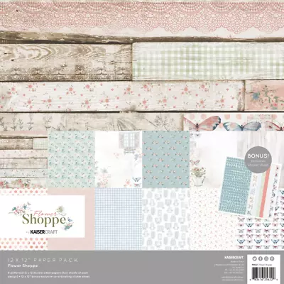 Kaisercraft 'Flower Shoppe' Collection 12x12 Inch 160gsm Paper. • $14.95