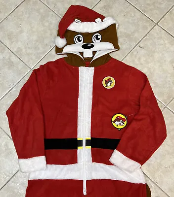 Buc-ee's Adult 2XL Beaver Mascot Buc Union Santa Suit Costume Pajamas NWT • $53.95