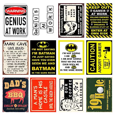 Funny Retro Metal Signs/Plaques Cool Novelty Gift Quotes 2 • £8.36