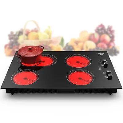 Electric Radiant Cooktop 30 Inch Built-in 4 Burner Electric Stove Top 7200W 220V • $246.99