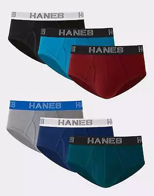 Hanes Ultimate Men's Stretch Brief 6-Pack Underwear Comfort Flex Assorted Colors • $24