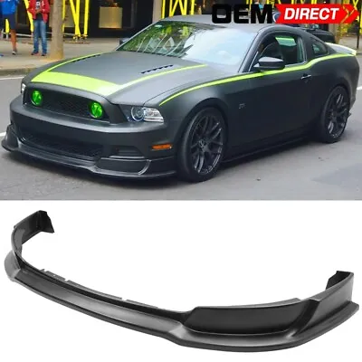 Fits 13-14 Ford Mustang V6 V8 GT Black Front Bumper Lip Splitter Chin Spoiler PU • $127.87