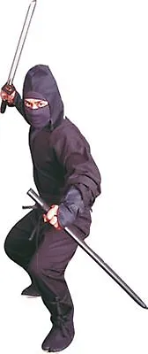 6 Pc Traditional Black Ninja Ninjitsu Uniform Outfit Costume Suit Gear Mask • $75.71