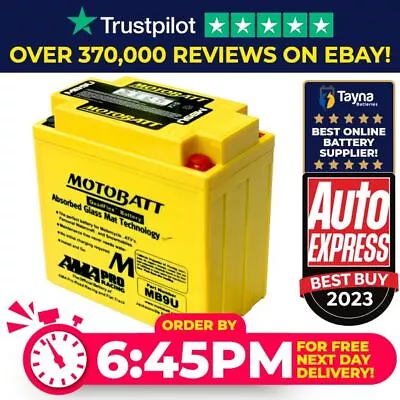 MB9U MOTOBATT Quadflex AGM Bike Battery 12V 11Ah • £60.90