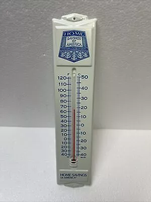 Vintage Metal Advertising Thermometer From Bank Home Savings Of America - Mint! • $39.99