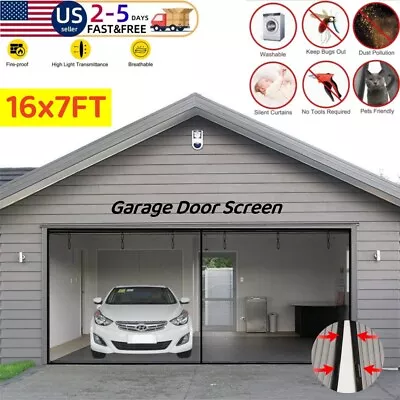 16x7FT Magnetic Magic Screen Door Mesh Hand-Free Net Mosquito Fly Insect Curtain • $28.99