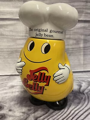£16.81 • Buy Official Gourmet Yellow Jelly Belly Chef Collectible Ceramic Bean Candy Jar