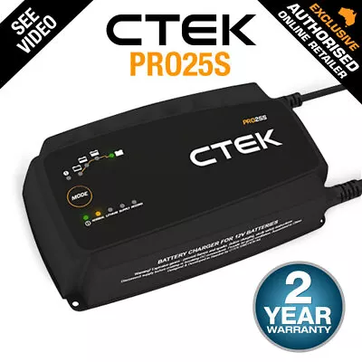 CTEK PRO25S Smart Battery Charger Professional 25A AGM Lithium 12V 40-200 Car • $601