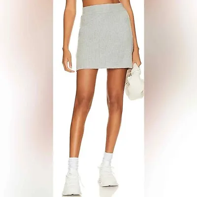 WeWoreWhat Womens Cable Knit Skirt Heather Grey Medium • £23.75