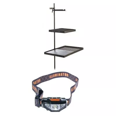 Adventure Kings Campfire Cooking Grill BBQ Combo + LED Head Torch 70m Range • $71.95