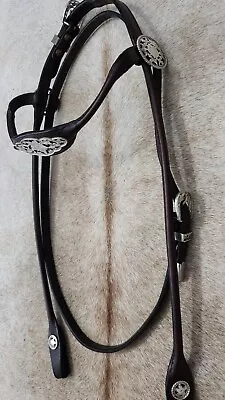 Solid Sterling Silver FLEMING Filigree Headstall / Vintage Rolled Show Bridle • $430