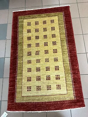 Handmade Afghan Gabbeh Rug Pure Wool Contemporary Design • £179.99