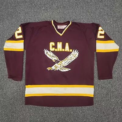 Vintage Culver Military Academy Hockey Jersey Brown Size 49 C.M.A. Eagles • $79.99