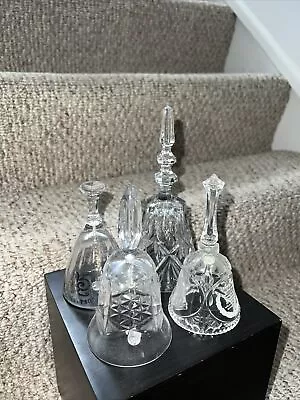 Crystal Glass Bell Collection Lot Of Four Vintage • $4.75