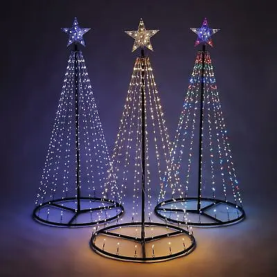 £34.95 • Buy Christmas Cone Tree Decoration Led Lights Star Xmas Home Indoor & Outdoor Tree