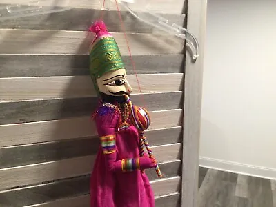 Vtg Indian Marionette Snake Charmer String Puppet Wood Cloth • $18.50