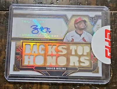 2022 Topps Triple Threads Yadier Molina Triple Game Used Relic Auto 27/27  • $261.25