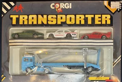$16.50 • Buy Vintage 1986 Corgi Toys Major 3171 Bedford Carrimore Car Transporter W/ 3 CARS
