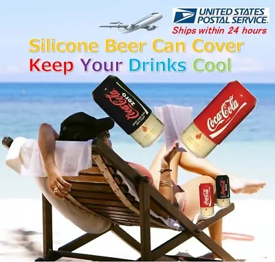 Beer Can Covers Silicone Sleeve Hide A Beer Coca-Cola And Coca-Cola Zero12oz • $12.80