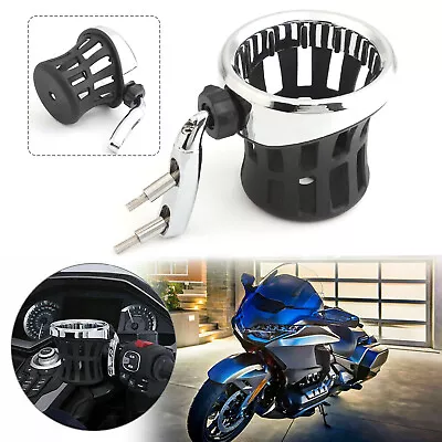 Motorcycle Cup Holder Chrome Handlebar Drink Bottle Holder For Harley Heritage • $18.03