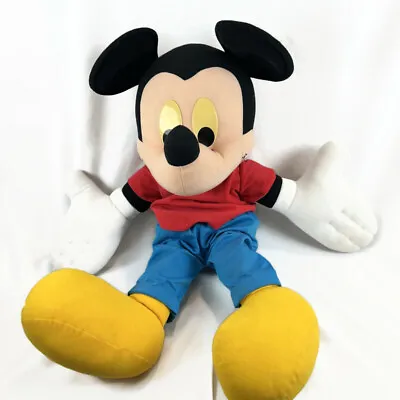 DISNEY Mickey Mouse Mattel Stuffed Animal Large 26  Arcotoys Vintage Talking • £20.50