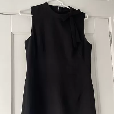 Maggy London Black Shift MIDI Dress 14 • £8